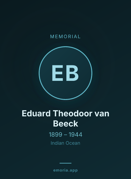 Memorial portrait of Eduard Theodoor van Beeck