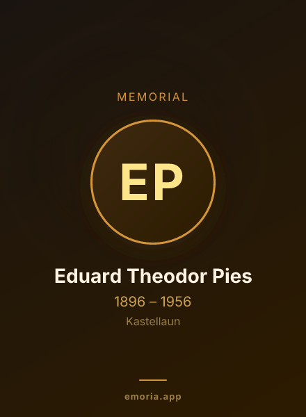 Memorial portrait of Eduard Theodor Pies