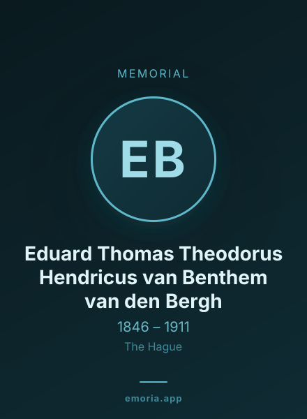 Memorial portrait of Eduard Thomas Theodorus Hendricus van Benthem van den Bergh