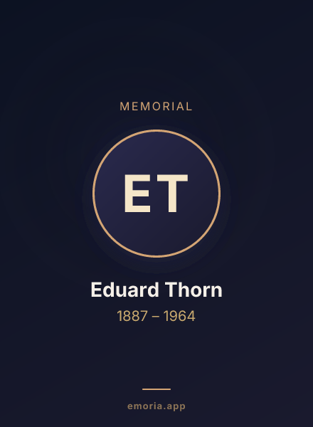Memorial portrait of Eduard Thorn