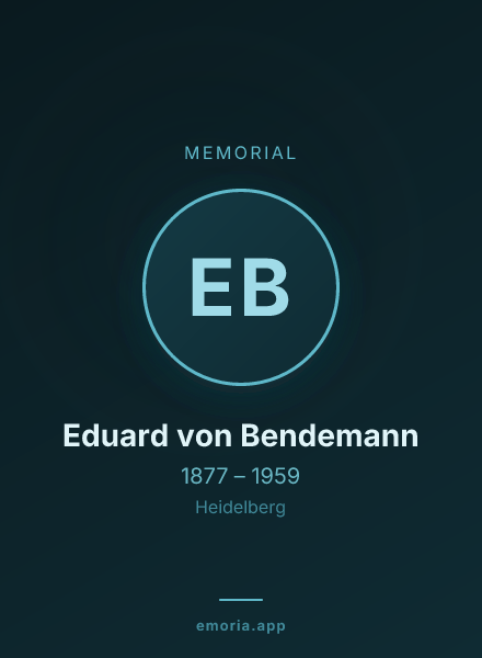 Memorial portrait of Eduard von Bendemann