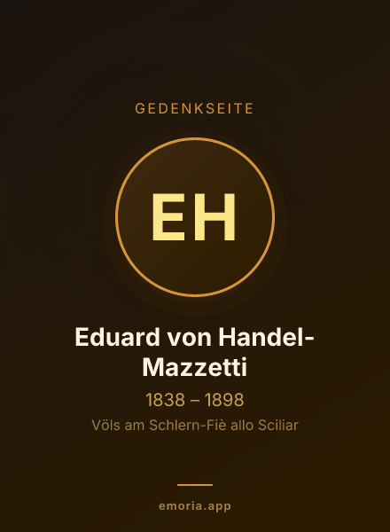 Gedenkportrait von Eduard von Handel-Mazzetti