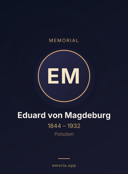 Memorial portrait of Eduard von Magdeburg