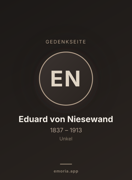 Gedenkportrait von Eduard von Niesewand