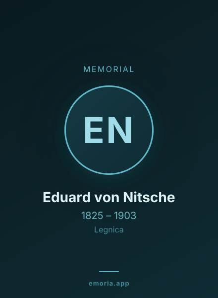 Memorial portrait of Eduard von Nitsche
