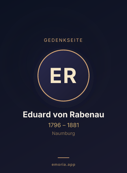 Gedenkportrait von Eduard von Rabenau