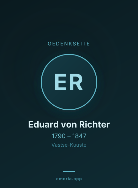 Gedenkportrait von Eduard von Richter