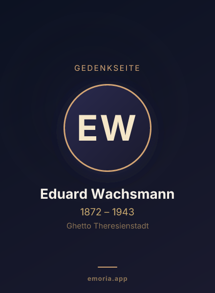 Gedenkportrait von Eduard Wachsmann