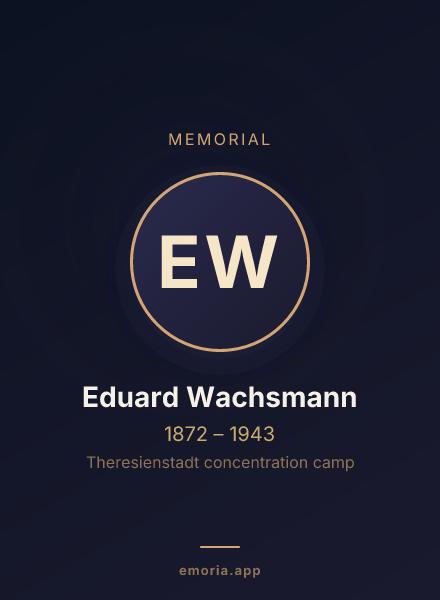 Memorial portrait of Eduard Wachsmann