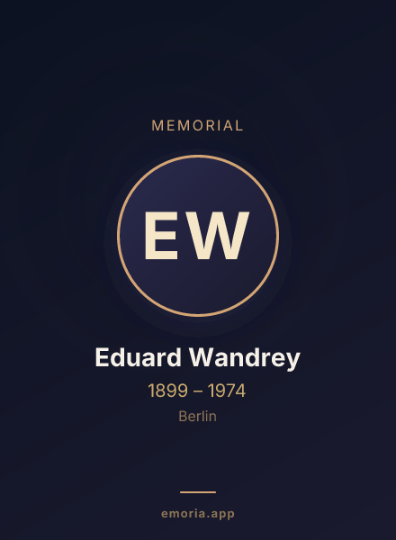 Memorial portrait of Eduard Wandrey