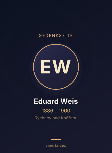 Gedenkportrait von Eduard Weis