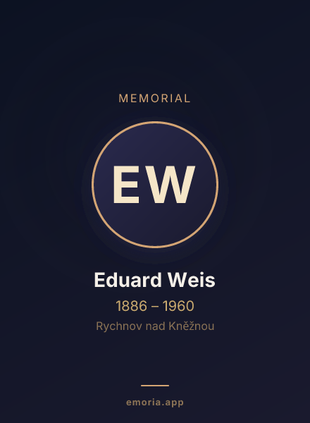 Memorial portrait of Eduard Weis