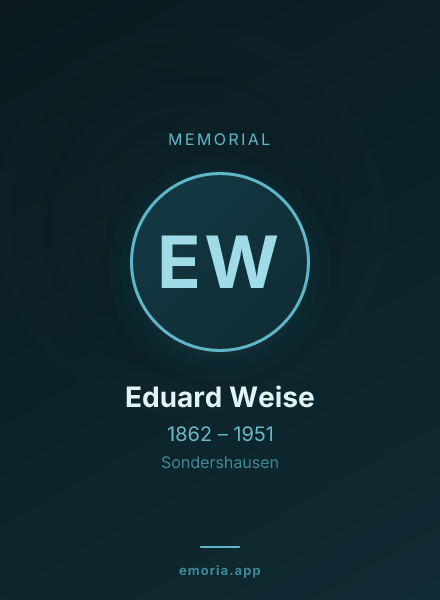 Memorial portrait of Eduard Weise