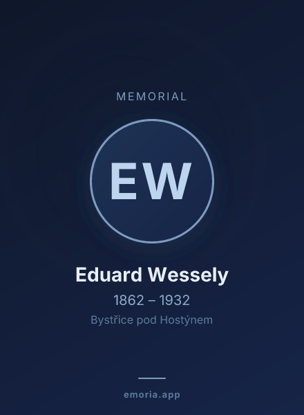 Memorial portrait of Eduard Wessely