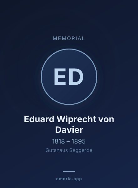 Memorial portrait of Eduard Wiprecht von Davier