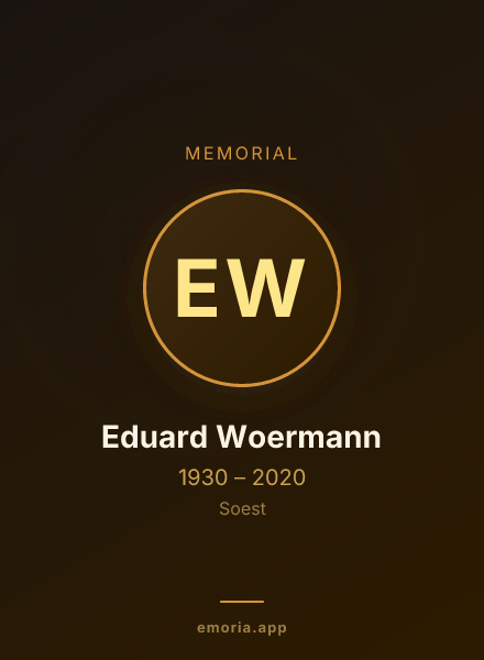 Memorial portrait of Eduard Woermann