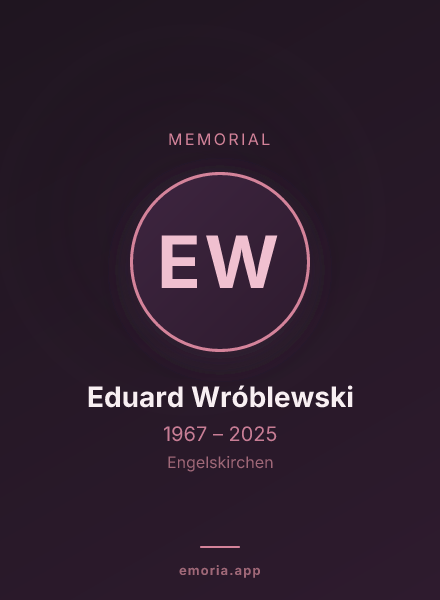Memorial portrait of Eduard Wróblewski