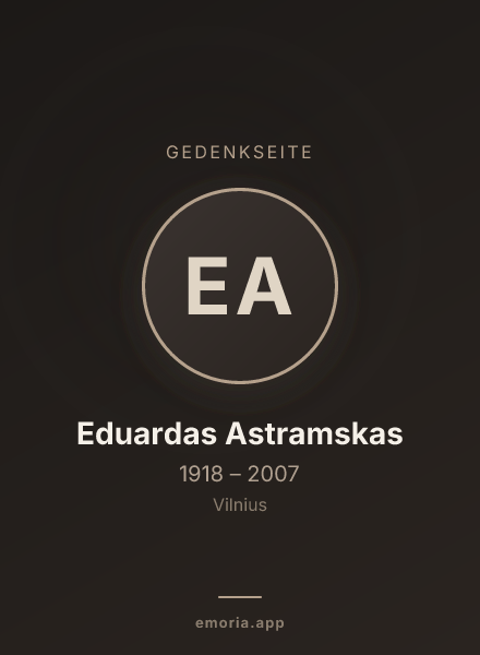 Gedenkportrait von Eduardas Astramskas
