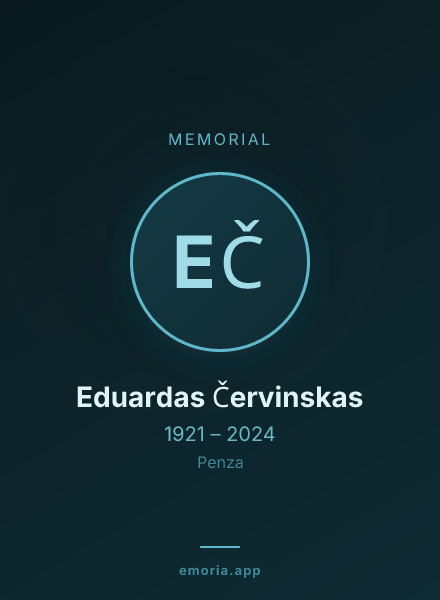 Memorial portrait of Eduardas Červinskas