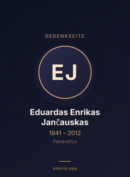 Gedenkportrait von Eduardas Enrikas Jančauskas