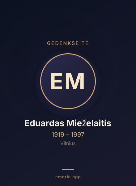 Gedenkportrait von Eduardas Mieželaitis