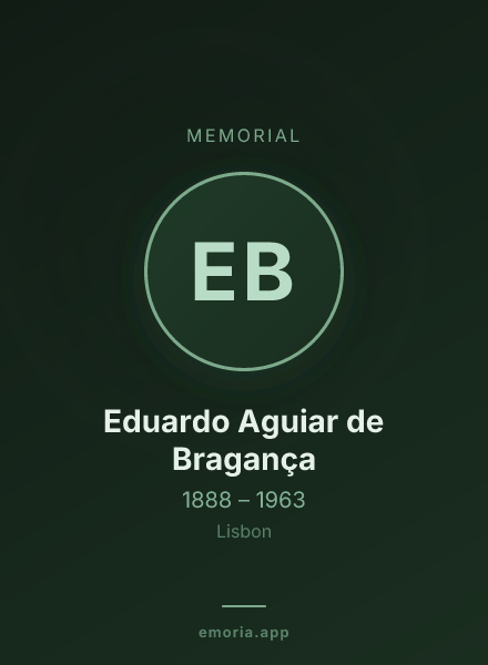 Memorial portrait of Eduardo Aguiar de Bragança