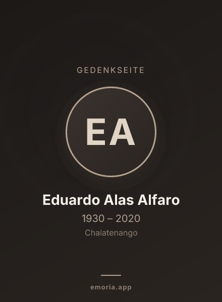 Gedenkportrait von Eduardo Alas Alfaro