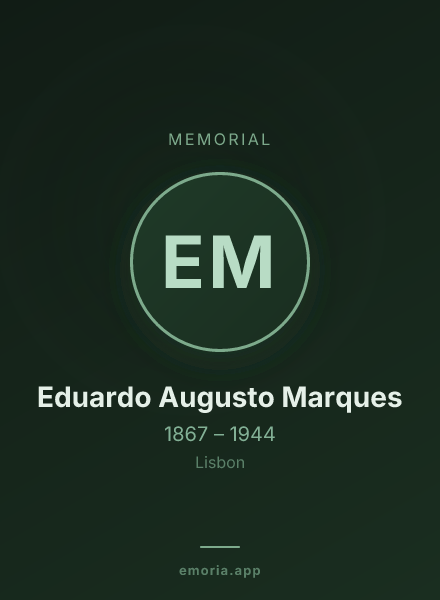 Memorial portrait of Eduardo Augusto Marques