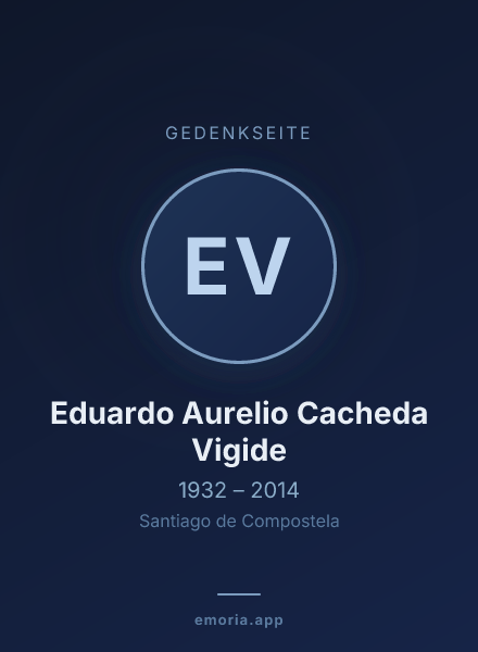 Gedenkportrait von Eduardo Aurelio Cacheda Vigide