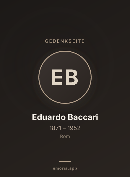 Gedenkportrait von Eduardo Baccari