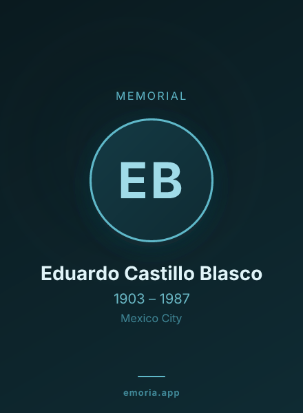 Memorial portrait of Eduardo Castillo Blasco