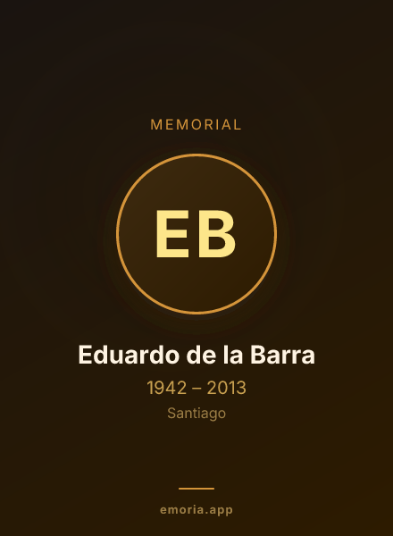 Memorial portrait of Eduardo de la Barra