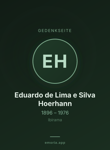 Gedenkportrait von Eduardo de Lima e Silva Hoerhann