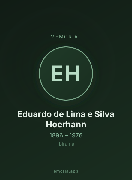 Memorial portrait of Eduardo de Lima e Silva Hoerhann