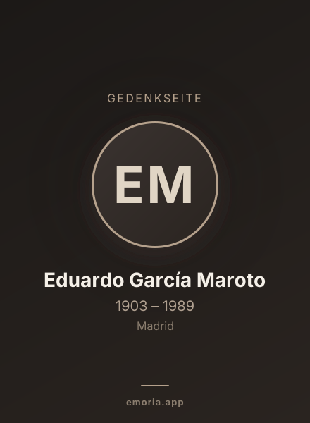 Gedenkportrait von Eduardo García Maroto