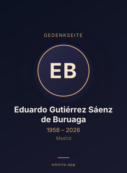 Gedenkportrait von Eduardo Gutiérrez Sáenz de Buruaga
