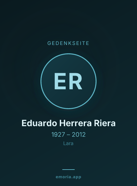 Gedenkportrait von Eduardo Herrera Riera