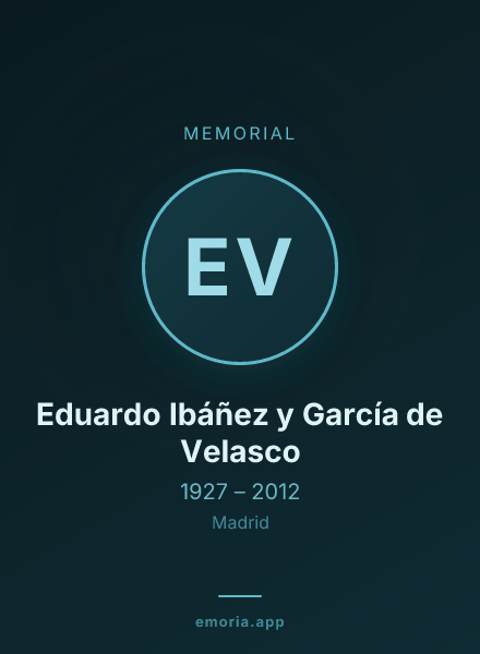 Memorial portrait of Eduardo Ibáñez y García de Velasco