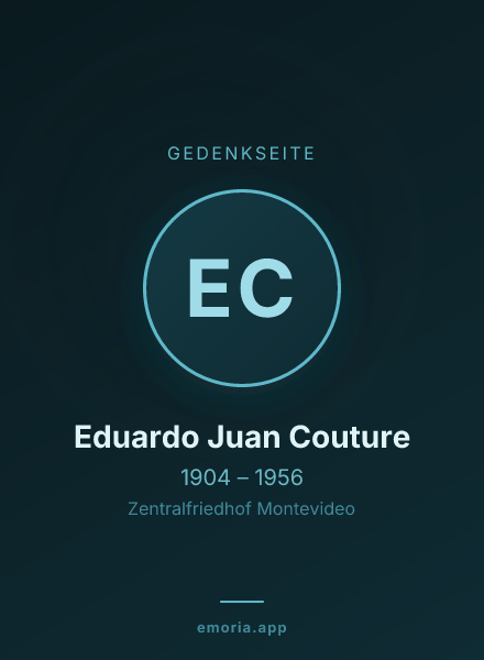Gedenkportrait von Eduardo Juan Couture