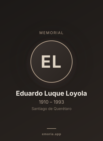 Memorial portrait of Eduardo Luque Loyola