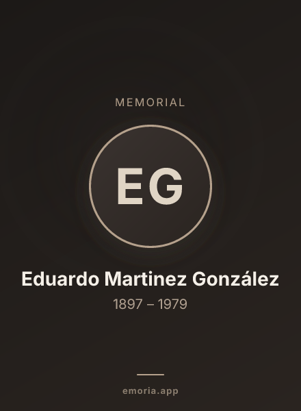 Memorial portrait of Eduardo Martinez González