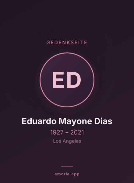 Gedenkportrait von Eduardo Mayone Dias