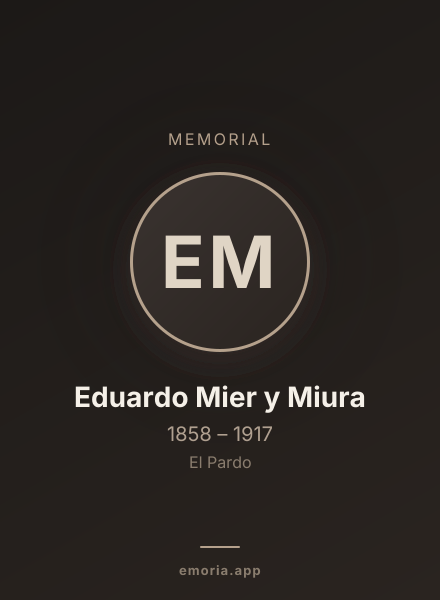 Memorial portrait of Eduardo Mier y Miura