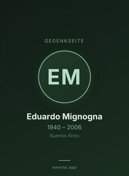 Gedenkportrait von Eduardo Mignogna