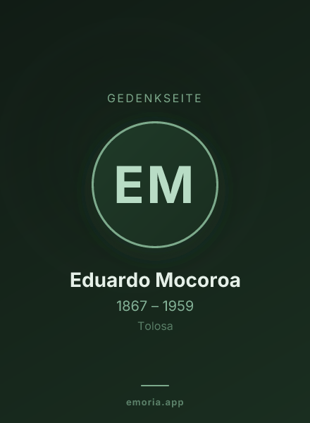 Gedenkportrait von Eduardo Mocoroa