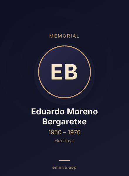 Memorial portrait of Eduardo Moreno Bergaretxe