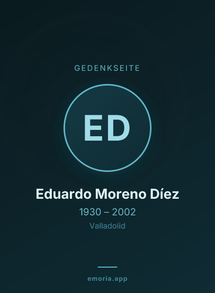 Gedenkportrait von Eduardo Moreno Díez