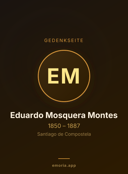 Gedenkportrait von Eduardo Mosquera Montes