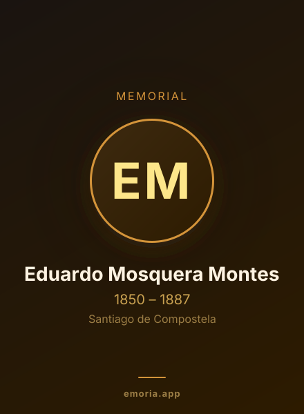 Memorial portrait of Eduardo Mosquera Montes