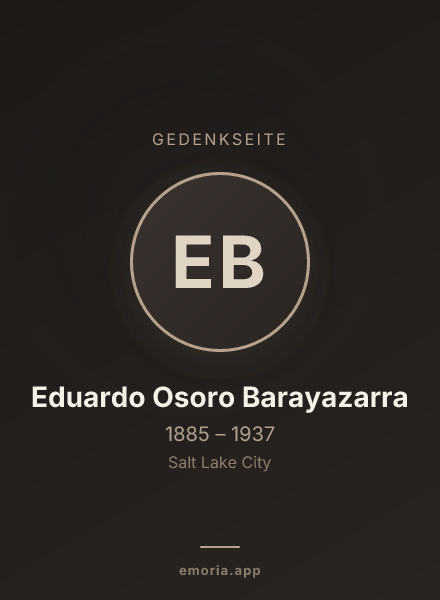 Gedenkportrait von Eduardo Osoro Barayazarra